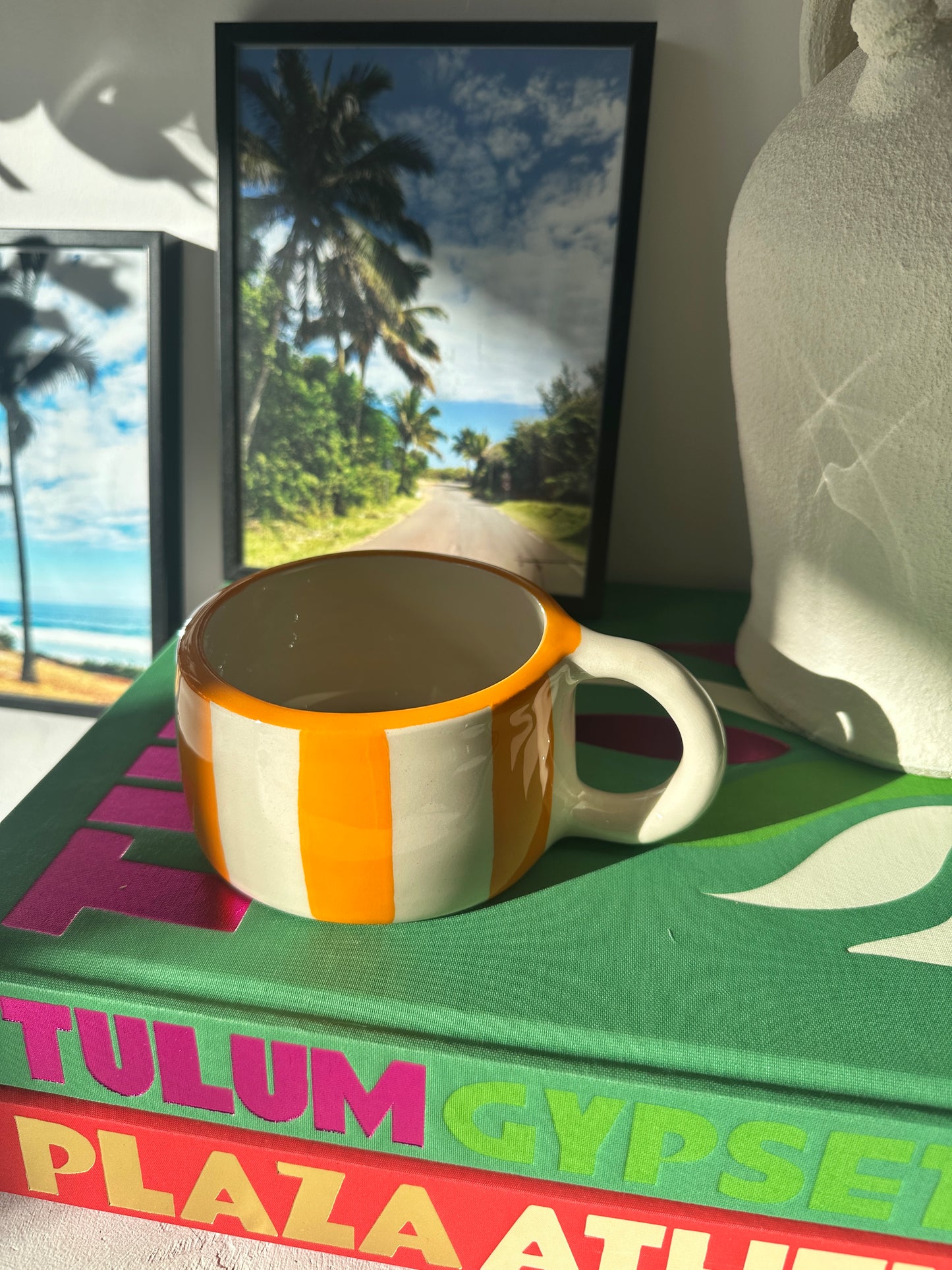 Mug big rayures - Orange